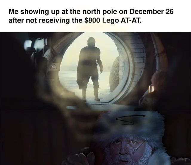 This meme is a humorous take on the common phrase "I know what you did last summer." It features a screenshot from the 2019 film "Star Wars: The Rise of Skywalker" with the character Rey standing in front of a door, but with a caption that replaces the original line with a more relatable and humorous one. The caption reads: "I know what you did last Christmas."